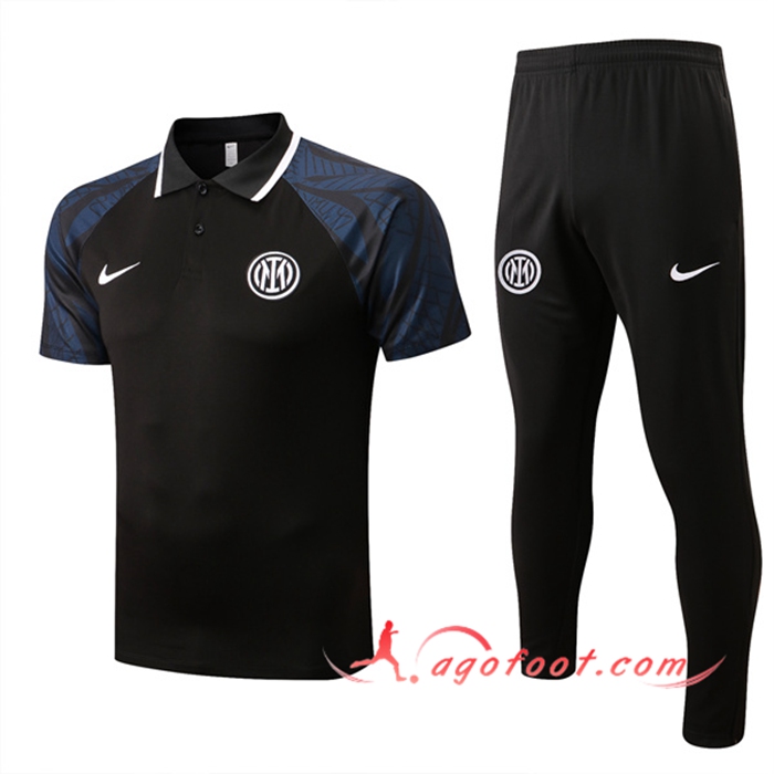 Ensemble Polo Foot Inter Milan Noir 2022/2023