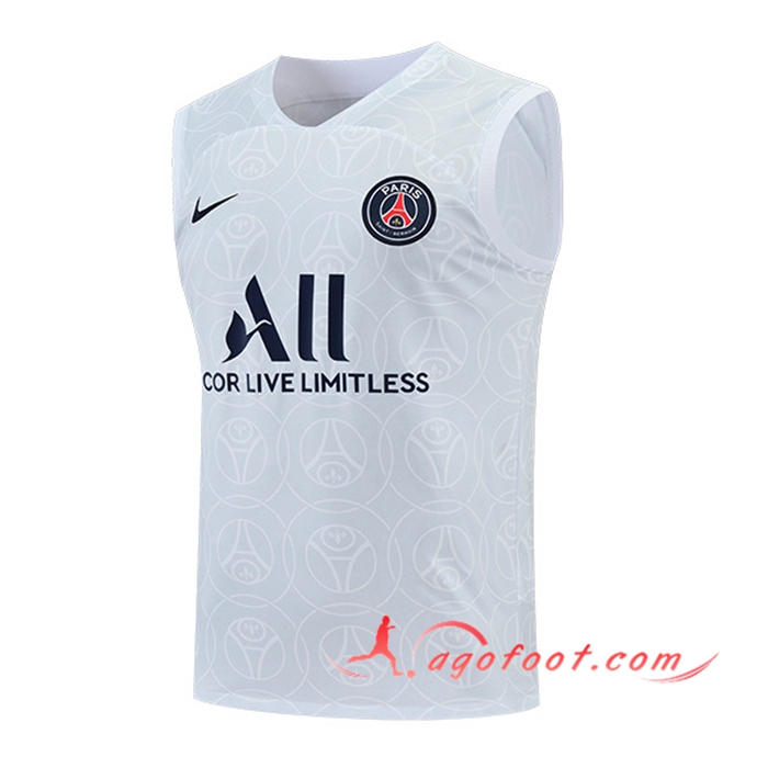 Training Debardeur PSG Blanc/Gris 2022/2023