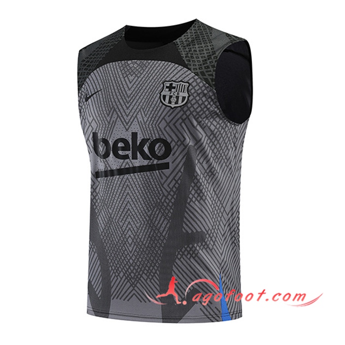 Training Debardeur FC Barcelone Gris/Noir 2022/2023