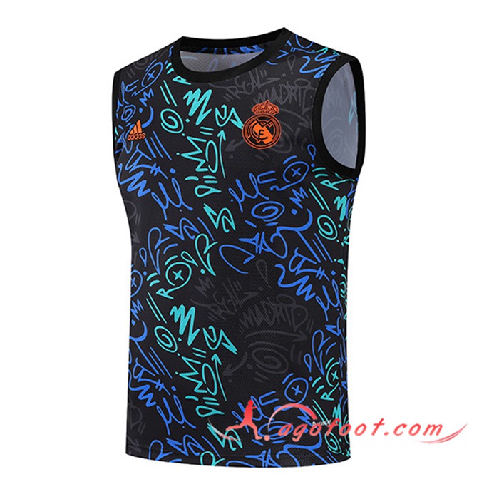 Training Debardeur Real Madrid Noir/Bleu 2022/2023
