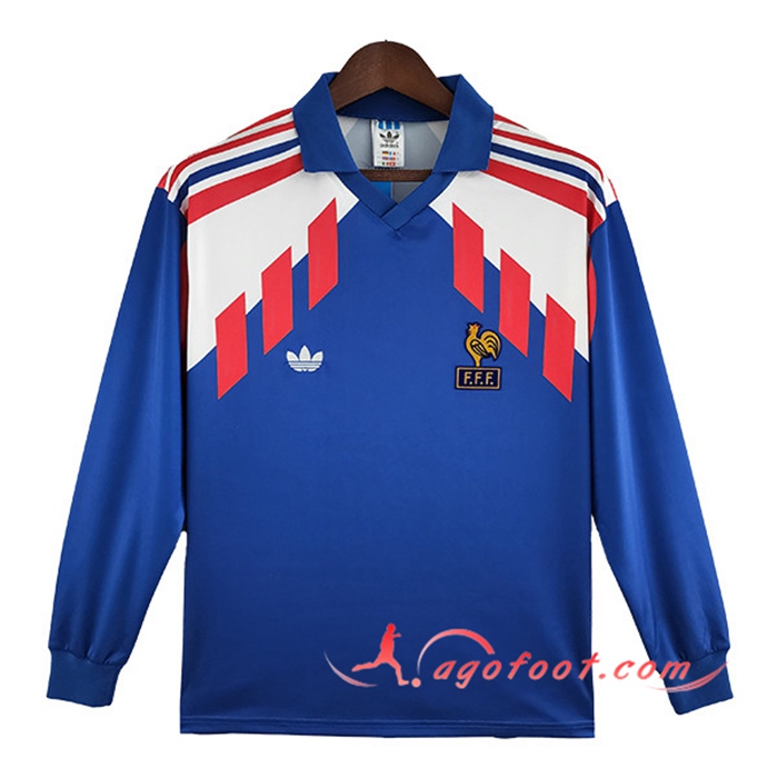 Maillot de Foot France Retro Domicile Manches Longues 1988/1990