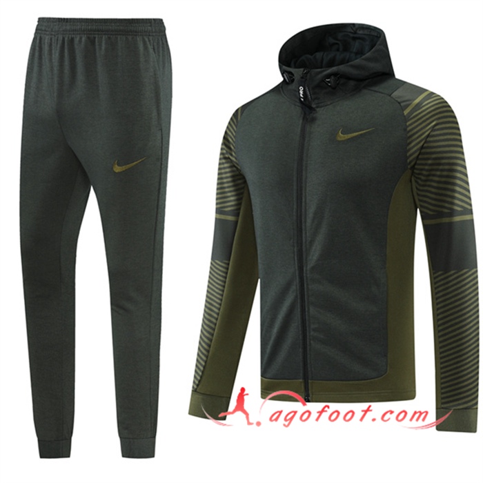 Ensemble Veste A Capuche Survetement Foot Nike Vert Fonce 2022/2023