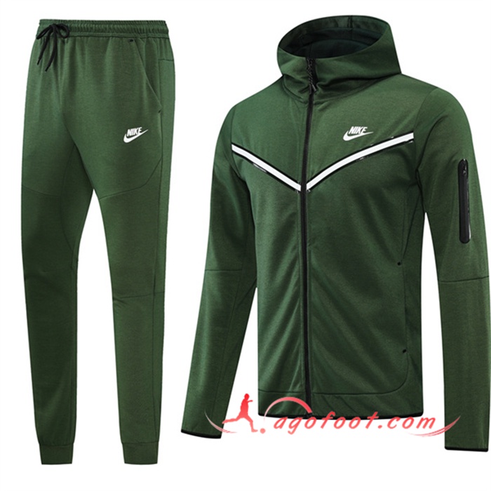 Ensemble Veste A Capuche Survetement Foot Nike Vert 2022/2023