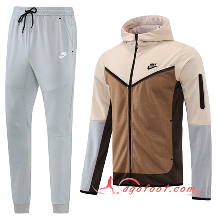 Ensemble Veste A Capuche Survetement Foot Nike Brune 2022/2023