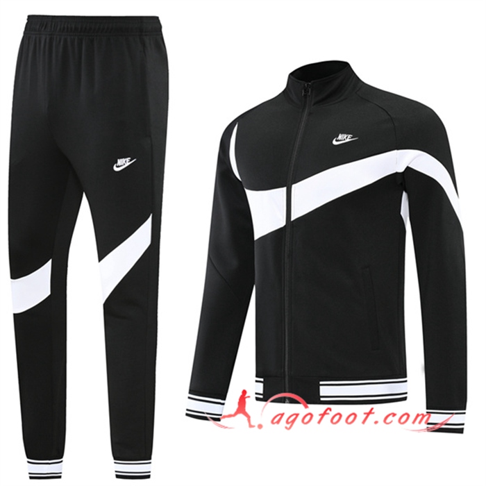 Ensemble Veste Survetement de Foot Nike Noir/Blanc 2022/2023