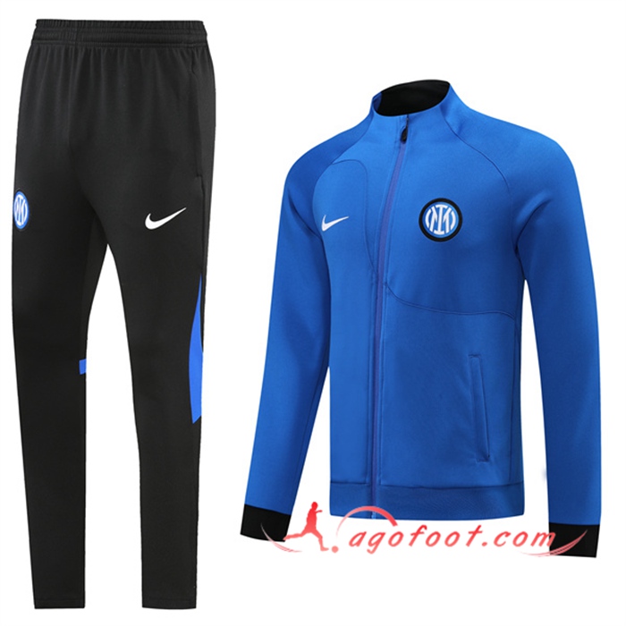 Ensemble Veste Survetement de Foot Inter Milan Bleu 2022/2023