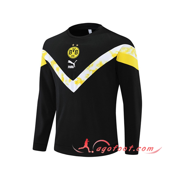 Sweatshirt Training Dortmund BVB Noir/Blanc 2022/2023