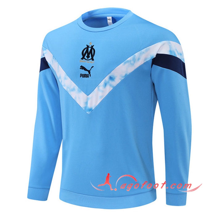 Sweatshirt Training Marseille OM Bleu Clair/Blanc 2022/2023