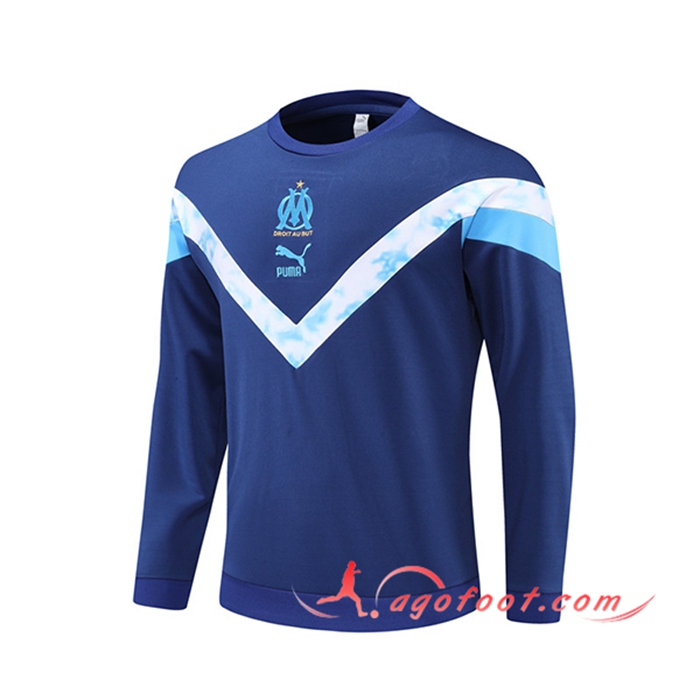 Sweatshirt Training Marseille OM Blanc/Bleu 2022/2023