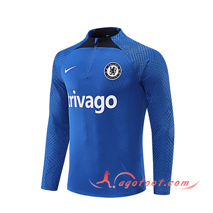 Sweatshirt Training FC Chelsea Bleu/Noir 2022/2023