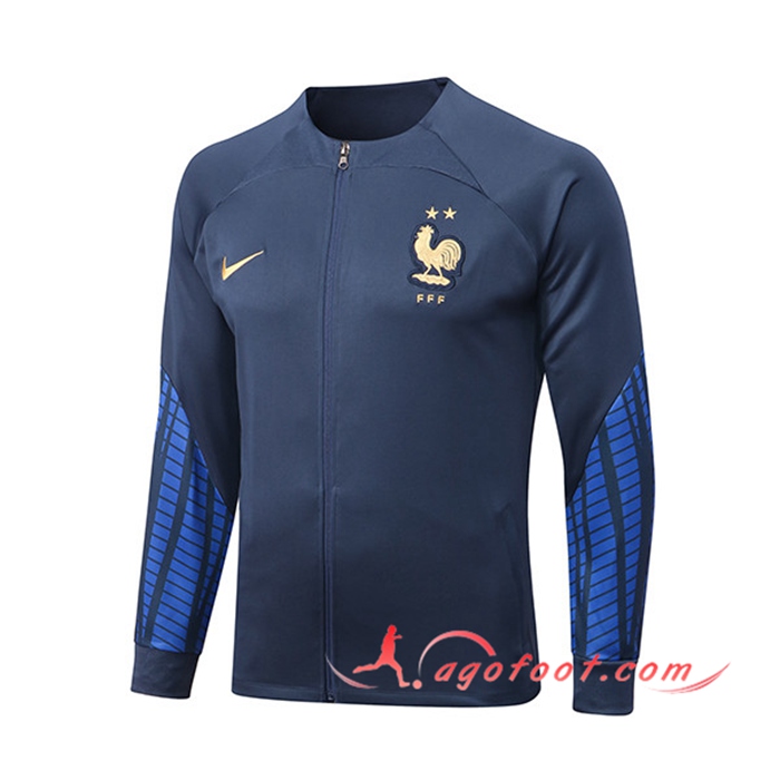 Veste Foot France Bleu Marin 2022/2023
