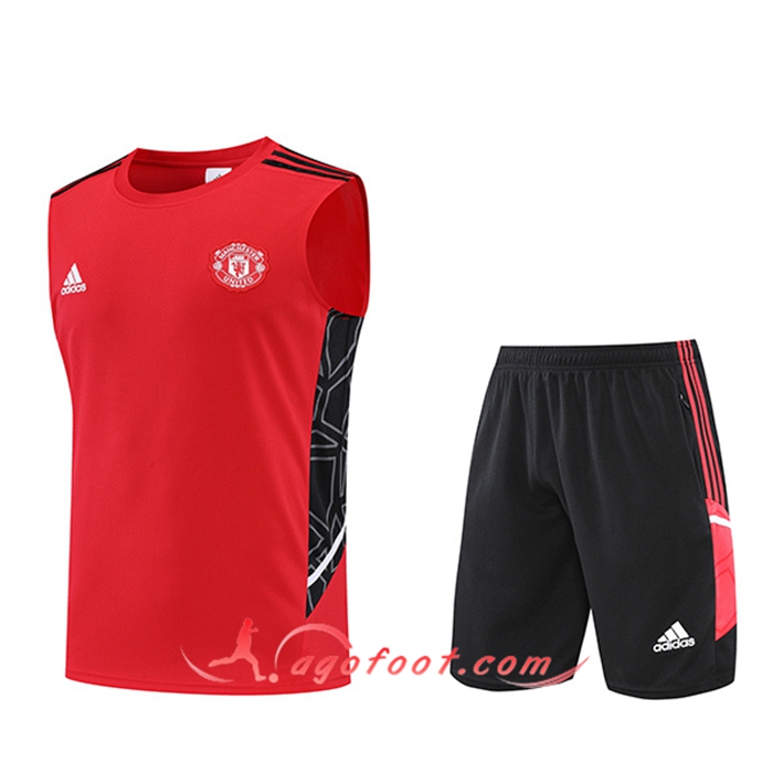 Ensemble Training Debardeur + Shorts Manchester United Rouge 2022/2023