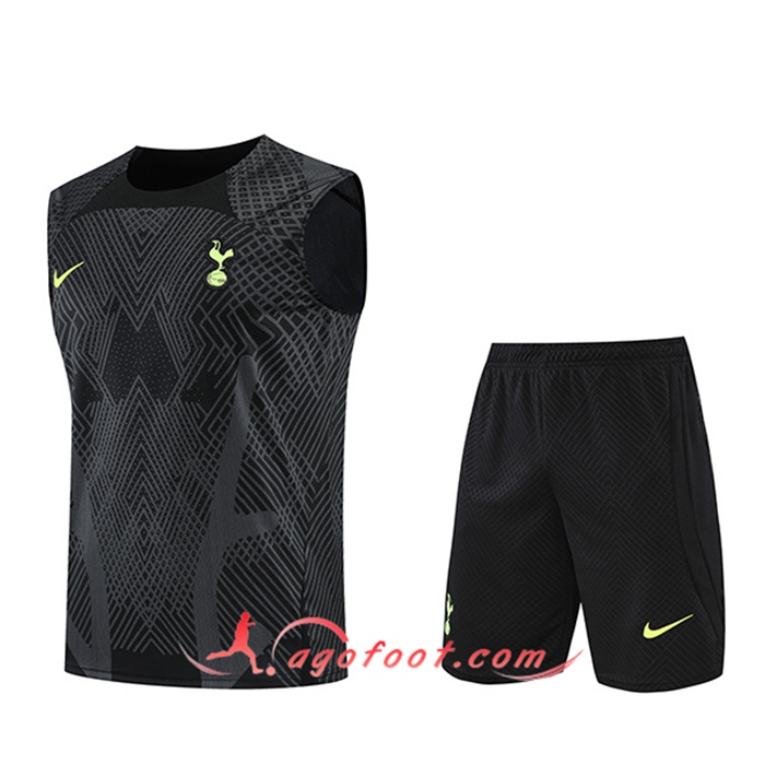Ensemble Training Debardeur + Shorts Tottenham Hotspur Gris/Noir 2022/2023