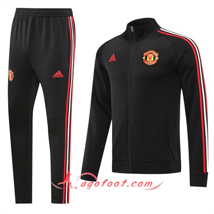 Ensemble Veste Survetement Manchester United Noir 2022/2023