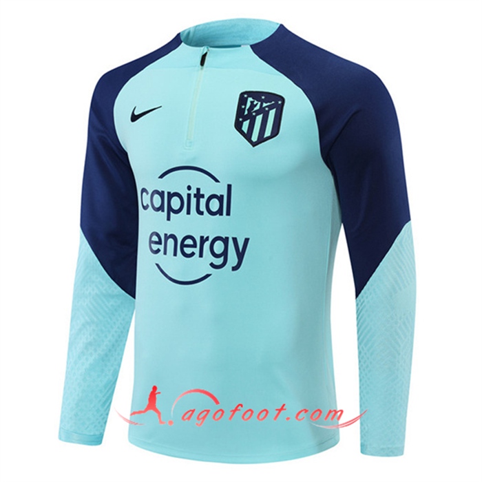 Sweatshirt Training Atletico Madrid Bleu Clair 2022/2023