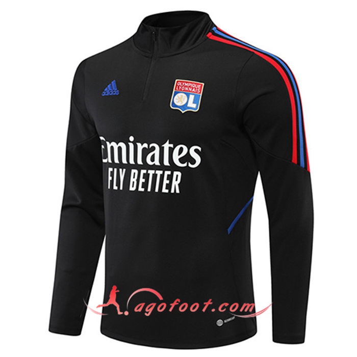 Sweatshirt Training Lyon Noir 2022/2023