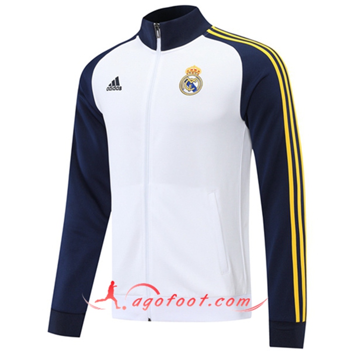Veste Foot Real Madrid Blanc/Bleu Marin 2022/2023