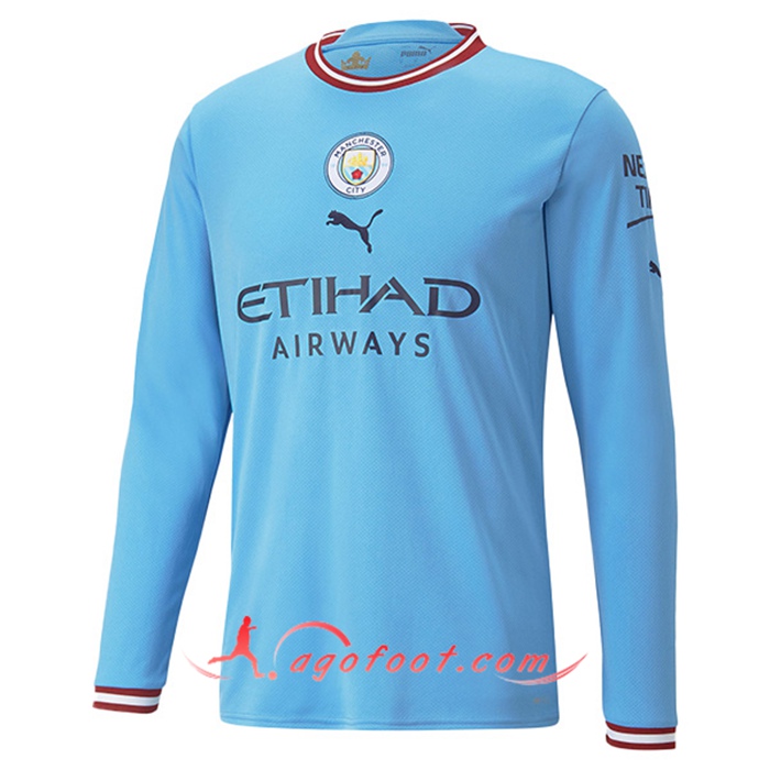Nouveau Maillot de Foot Manchester City Manches Longues Domicile 2022/2023