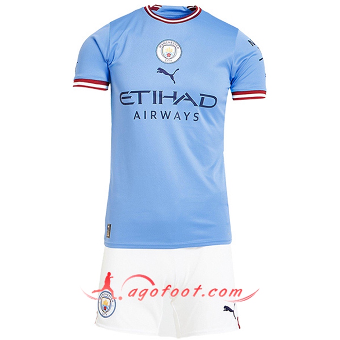 Nouveau Maillot de Foot Manchester City Enfant Domicile 2022/2023