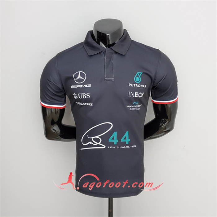 Polo F1 Mercedes Benz Noir #44 HAMILTON 2022
