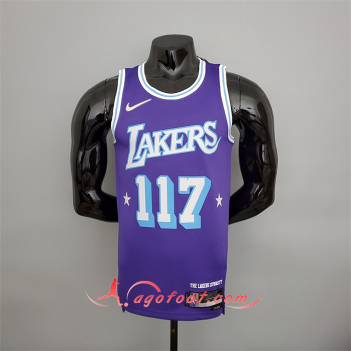Maillot Los Angeles Lakers (Chief #117) Pourpre 75th Anniversary X-BOX Co-branded