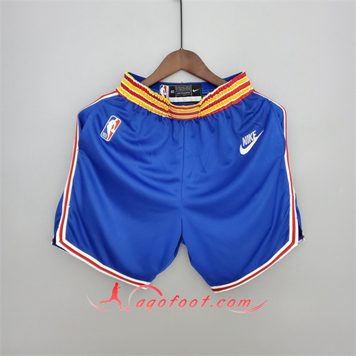Shorts NBA Golden State Warriors Bleu Retro 75th Anniversary