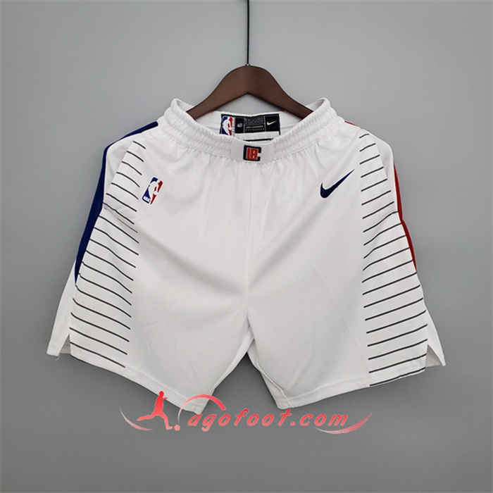 Shorts NBA Los Angeles Clippers Blanc Limited Edition