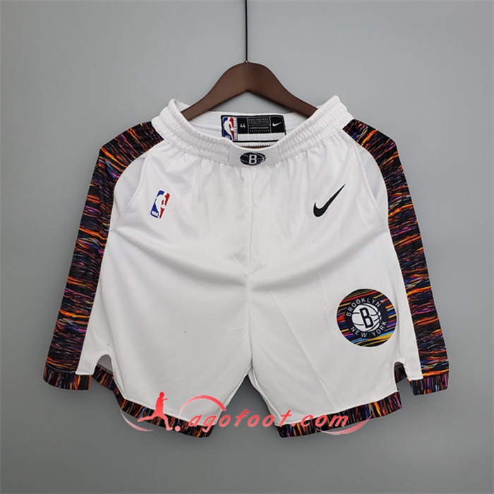 Shorts NBA Brooklyn Nets Blanc