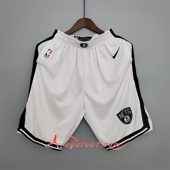 Nouveau Shorts NBA Brooklyn Nets Blanc
