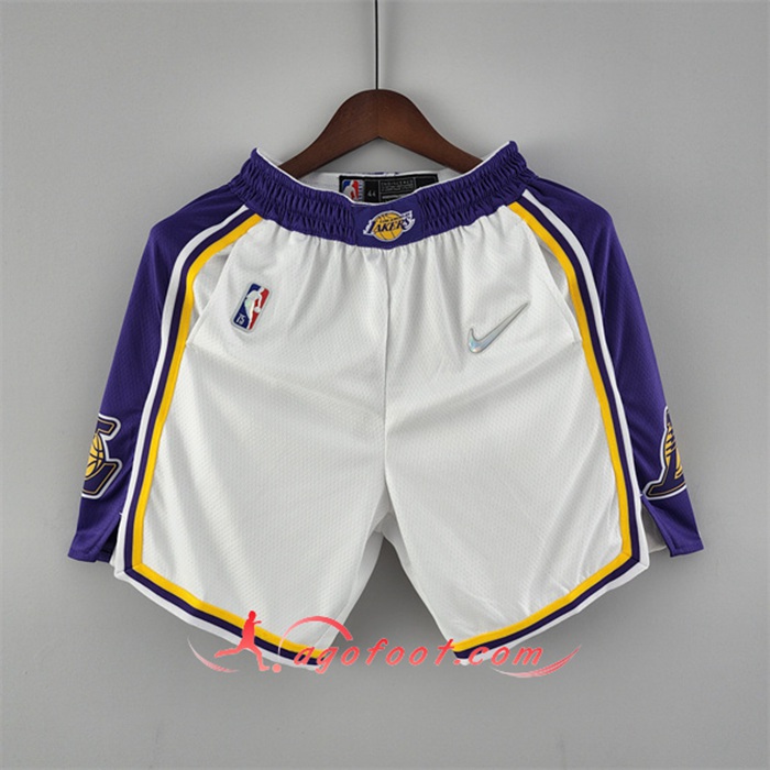 Shorts NBA Los Angeles Lakers Blanc 75th Anniversary