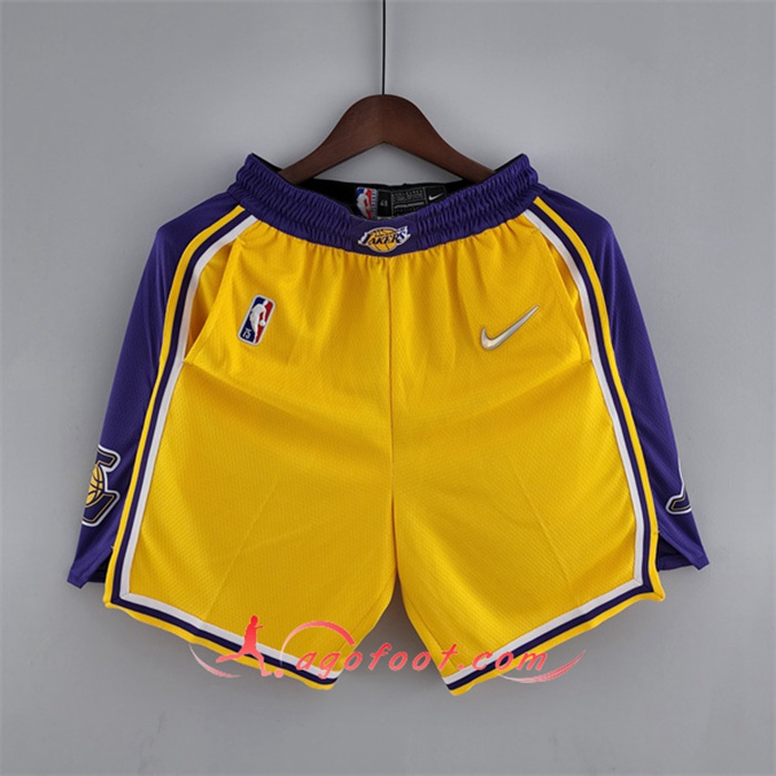 Shorts NBA Los Angeles Lakers Jaune 75th Anniversary