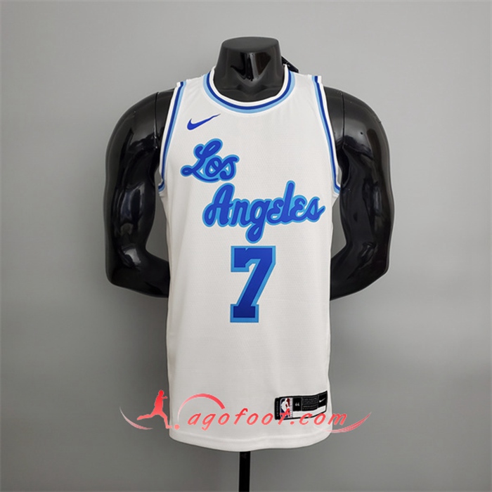 Maillot Los Angeles Lakers (Anthony #7) Blanc Latin Night (High Head)