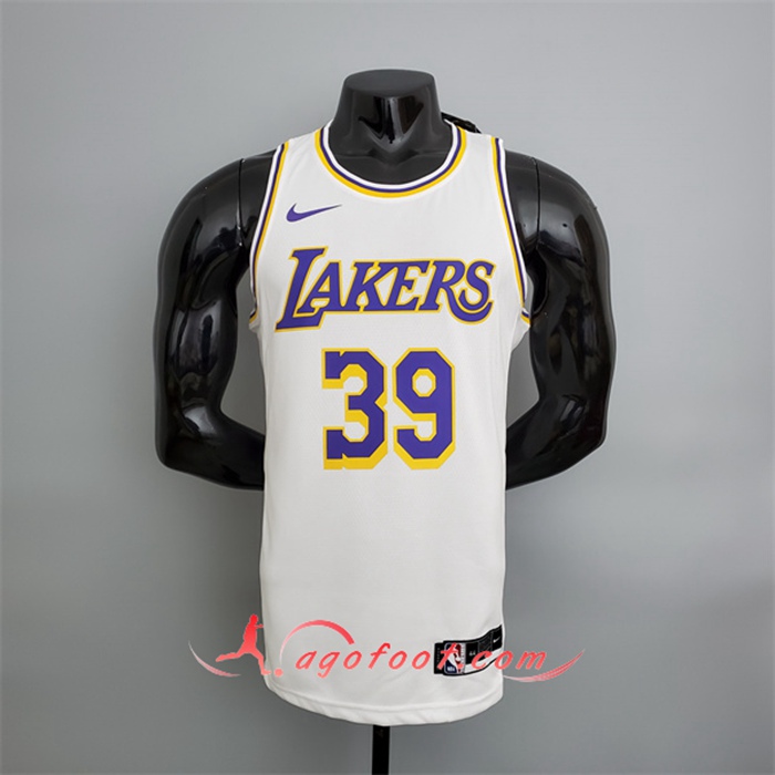 Maillot Los Angeles Lakers (Howard #39) Blanc Encolure Ronde