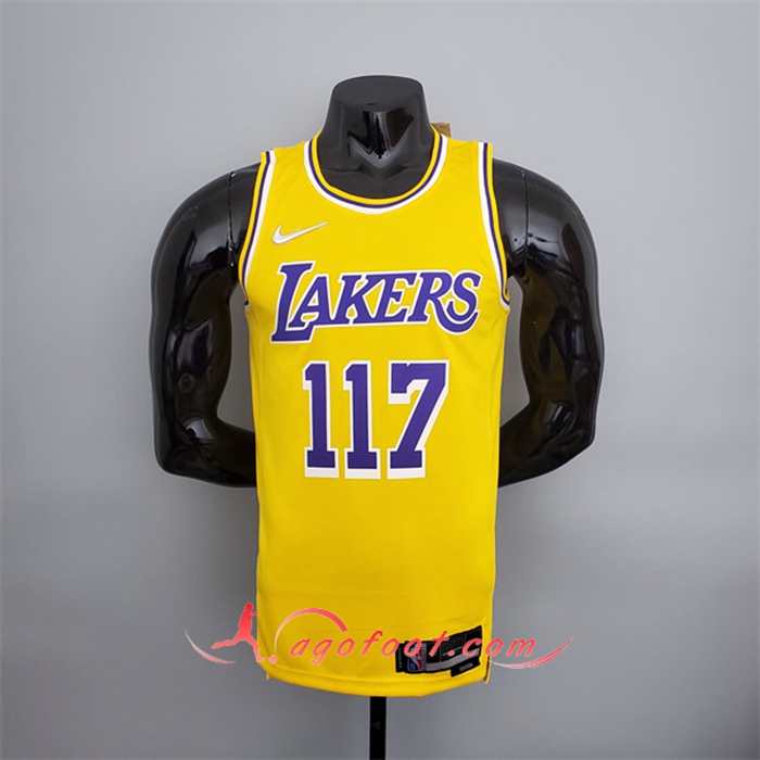 Maillot Los Angeles Lakers (Chief #117) Jaune 75th Anniversary X-BOX Joint