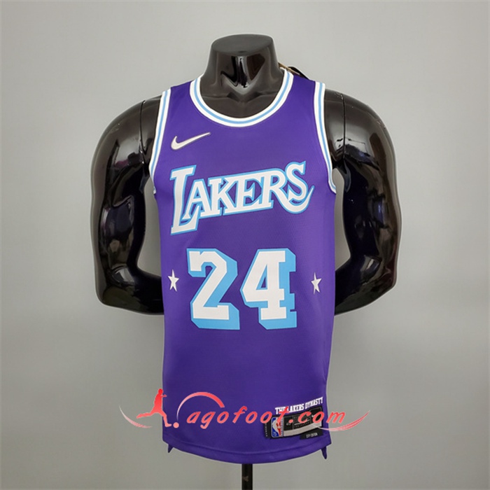 Maillot Los Angeles Lakers (Bryant #24) Pourpre 75th Anniversary City Edition