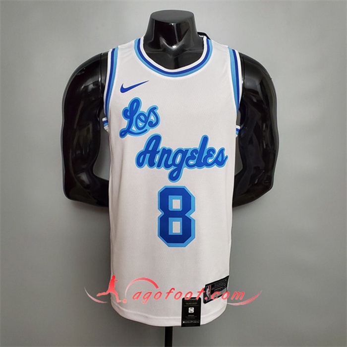 Maillot Los Angeles Lakers (Bryant #8) Blanc Retro Night