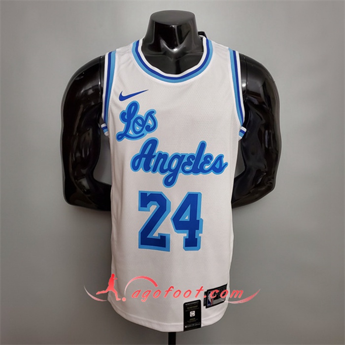 Maillot Los Angeles Lakers (Bryant #24) Blanc Retro Night