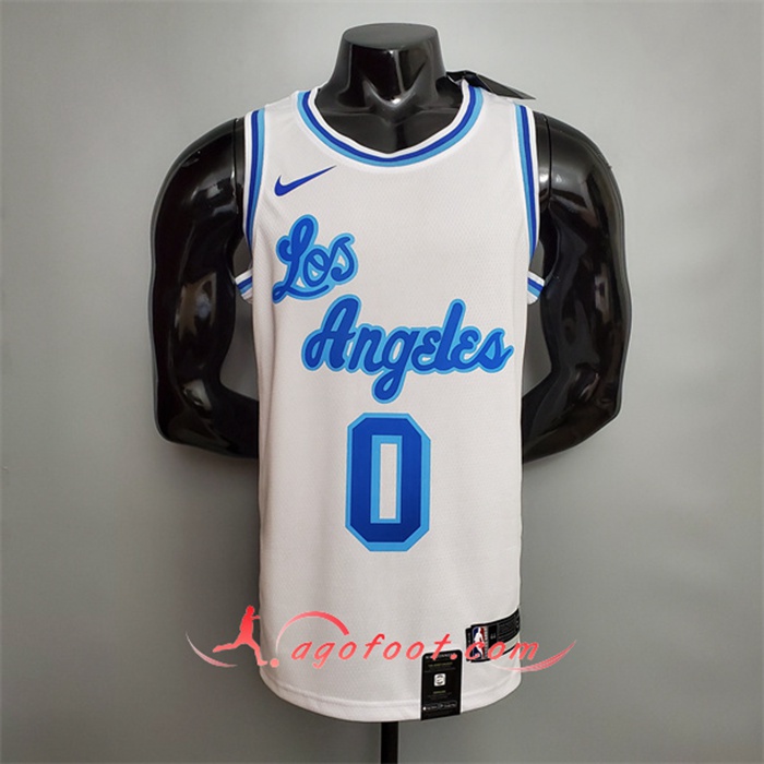 Maillot Los Angeles Lakers (Kuzma #0) Blanc Retro Night