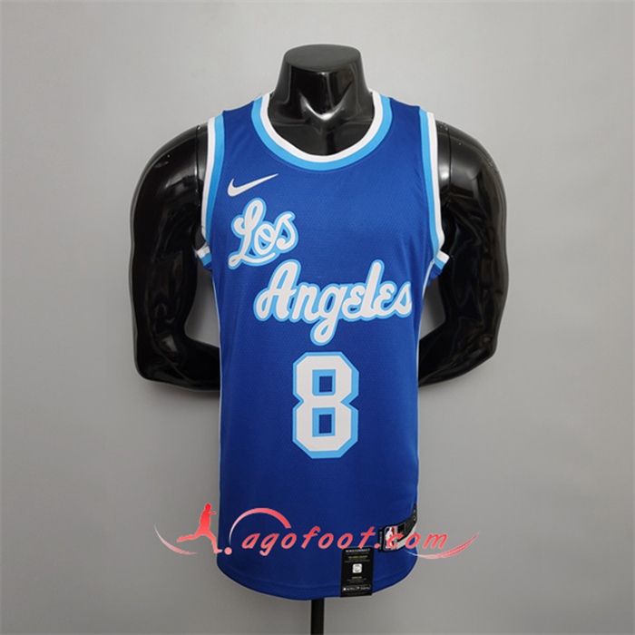 Maillot Los Angeles Lakers (Bryant #8) Bleu Retro Night