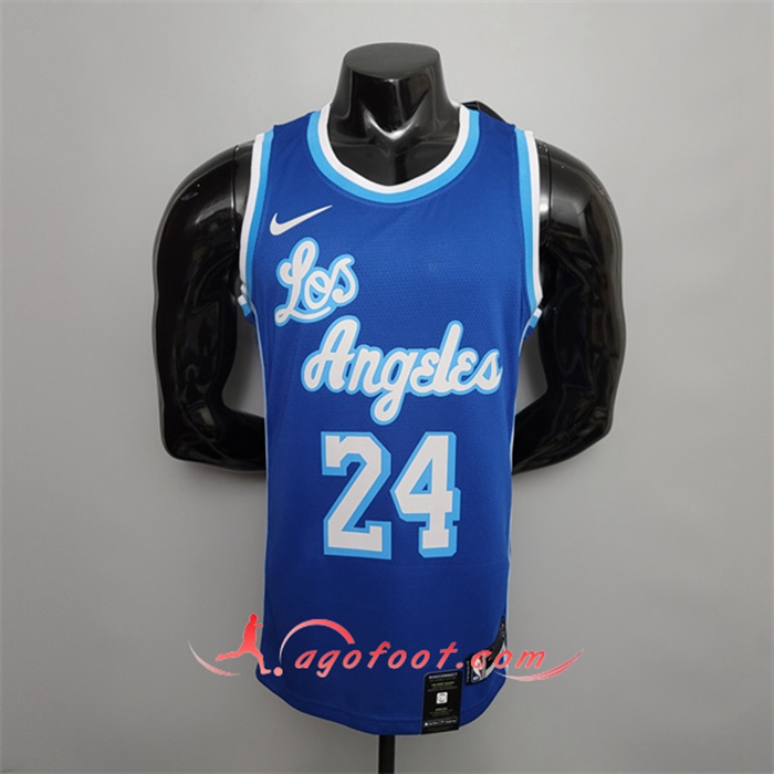 Nouveau Maillot Los Angeles Lakers (Bryant #24) Bleu Retro Night