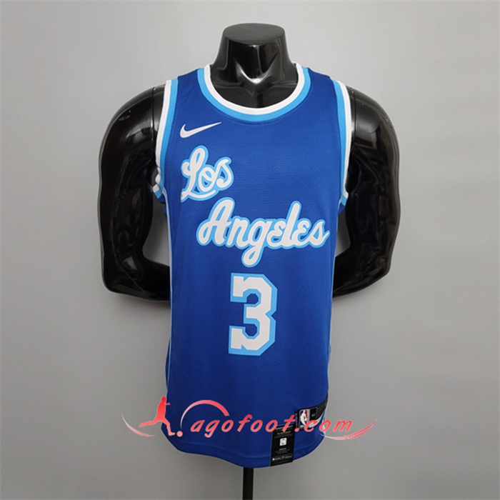 Nouveau Maillot Los Angeles Lakers (Davis #3) Bleu Retro Night