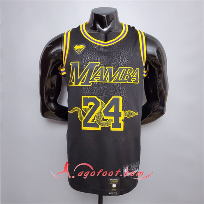 Maillot Los Angeles Lakers (Bryant #24) Noir/Jaune