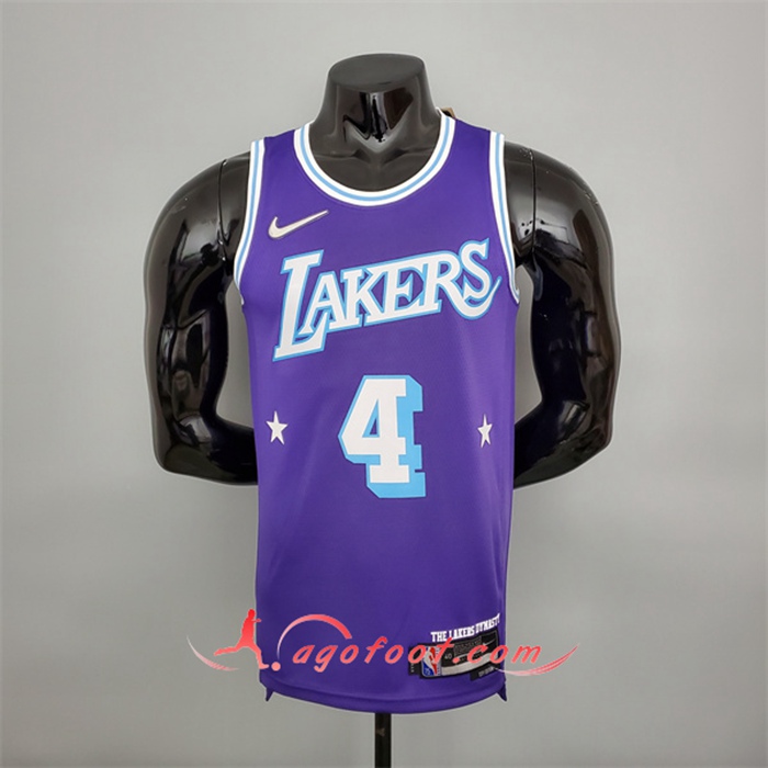 Maillot Los Angeles Lakers (Rondo #4) Pourpre 75th Anniversary City Edition