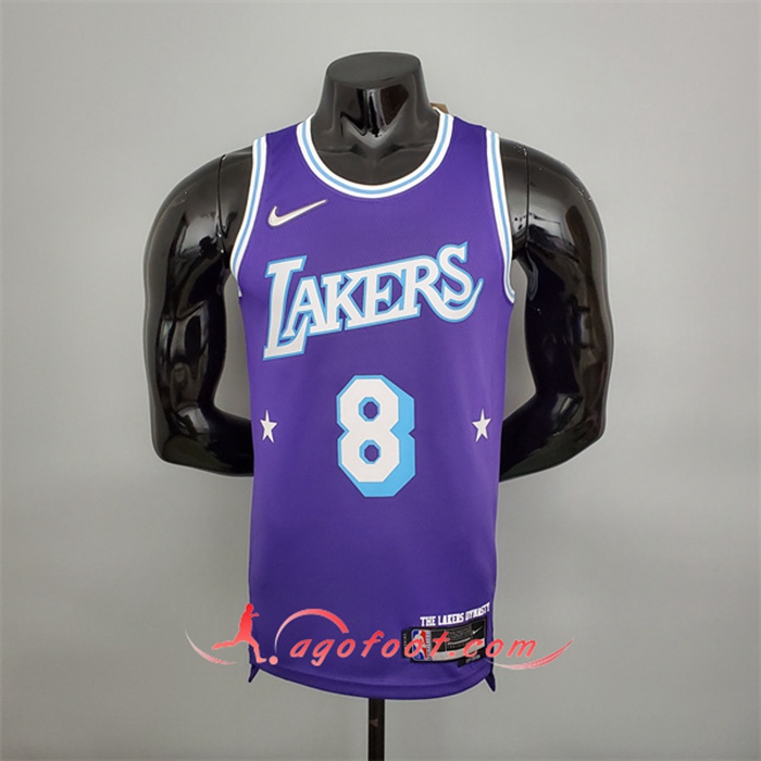 Maillot Los Angeles Lakers (Bryant #8) Pourpre 75th Anniversary City Edition