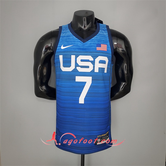 Maillot Jeux Olympiques (Durant #7) USA Team 2021 Bleu