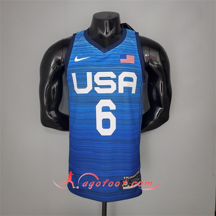 Maillot Jeux Olympiques (Lillard #6) USA Team 2021 Bleu