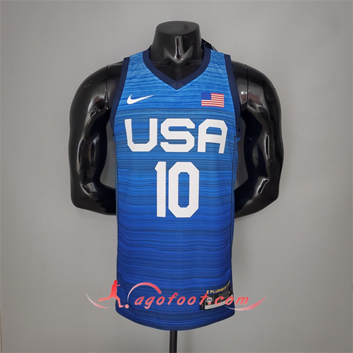 Maillot Jeux Olympiques (Tatum #10) USA Team 2021 Bleu