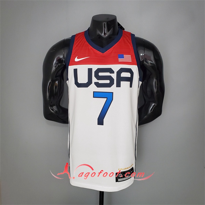 Maillot Jeux Olympiques (Durant #7) USA Team 2021 Blanc