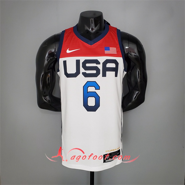 Maillot Jeux Olympiques (Lillard #6) USA Team 2021 Bleu