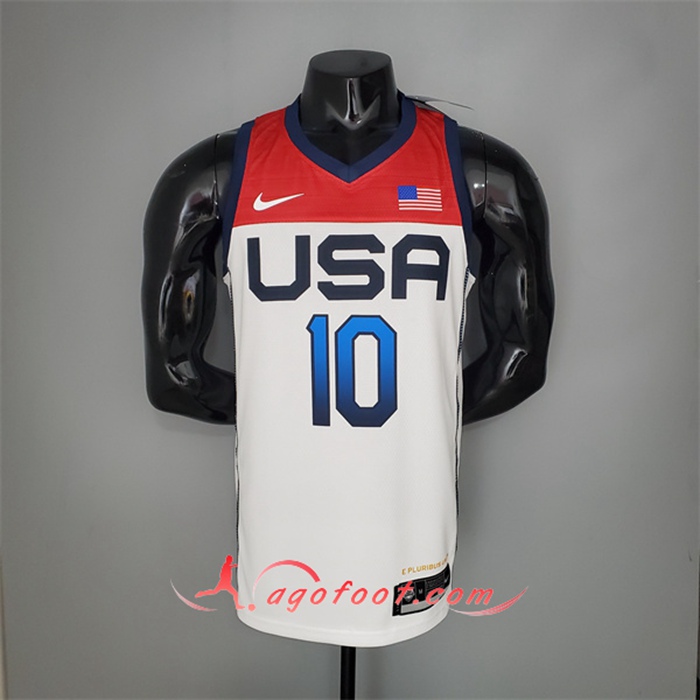 Maillot Jeux Olympiques (Tatum #10) USA Team 2021 Blanc